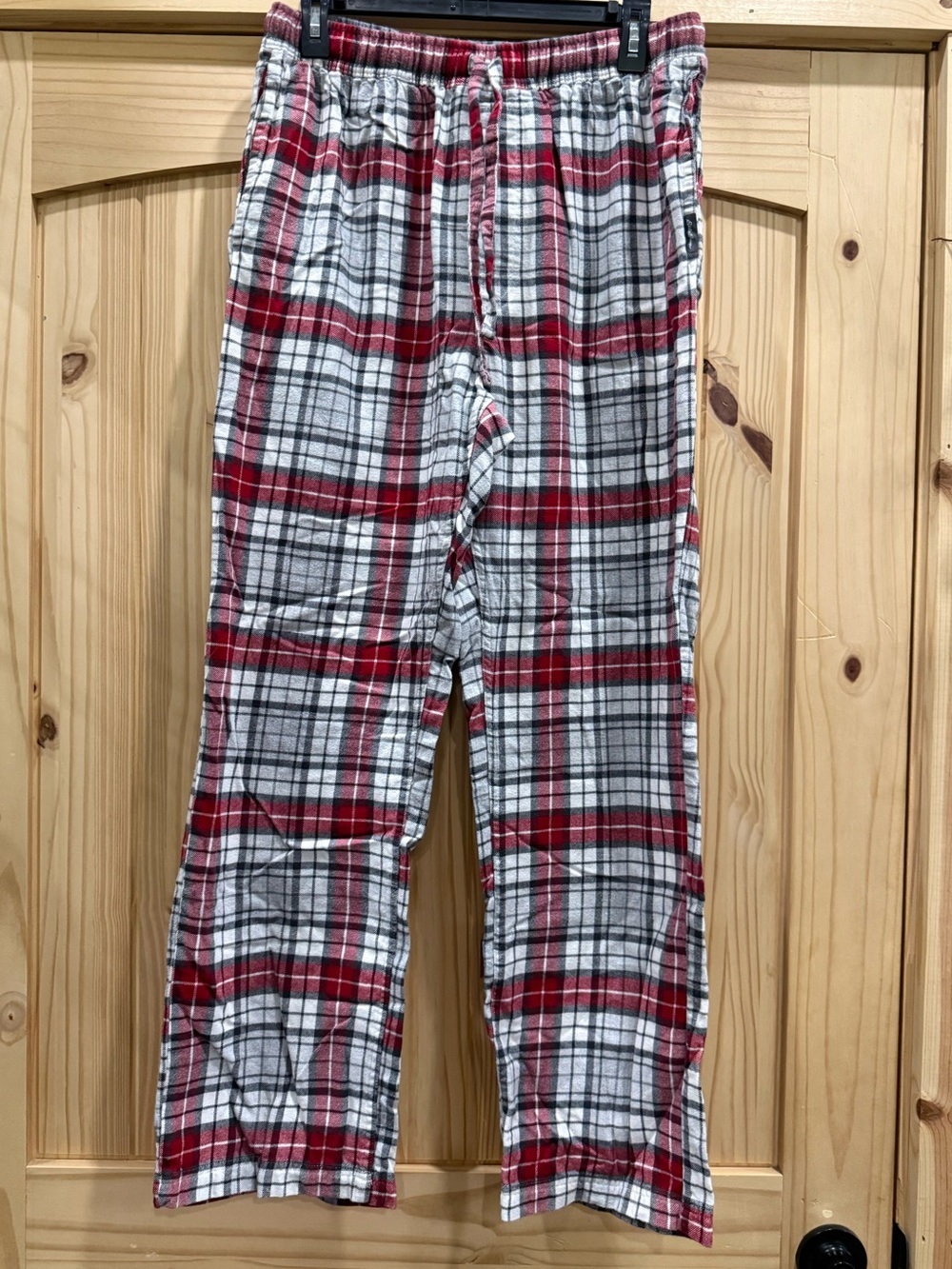 Eddie Bauer Men's Red and‎ White Plaid Pajama Pants